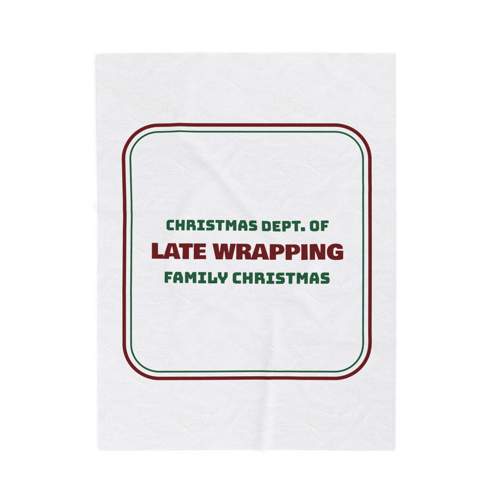 Funny Family Christmas Throw Blanket Dept Of Late Wrapping Matching Set