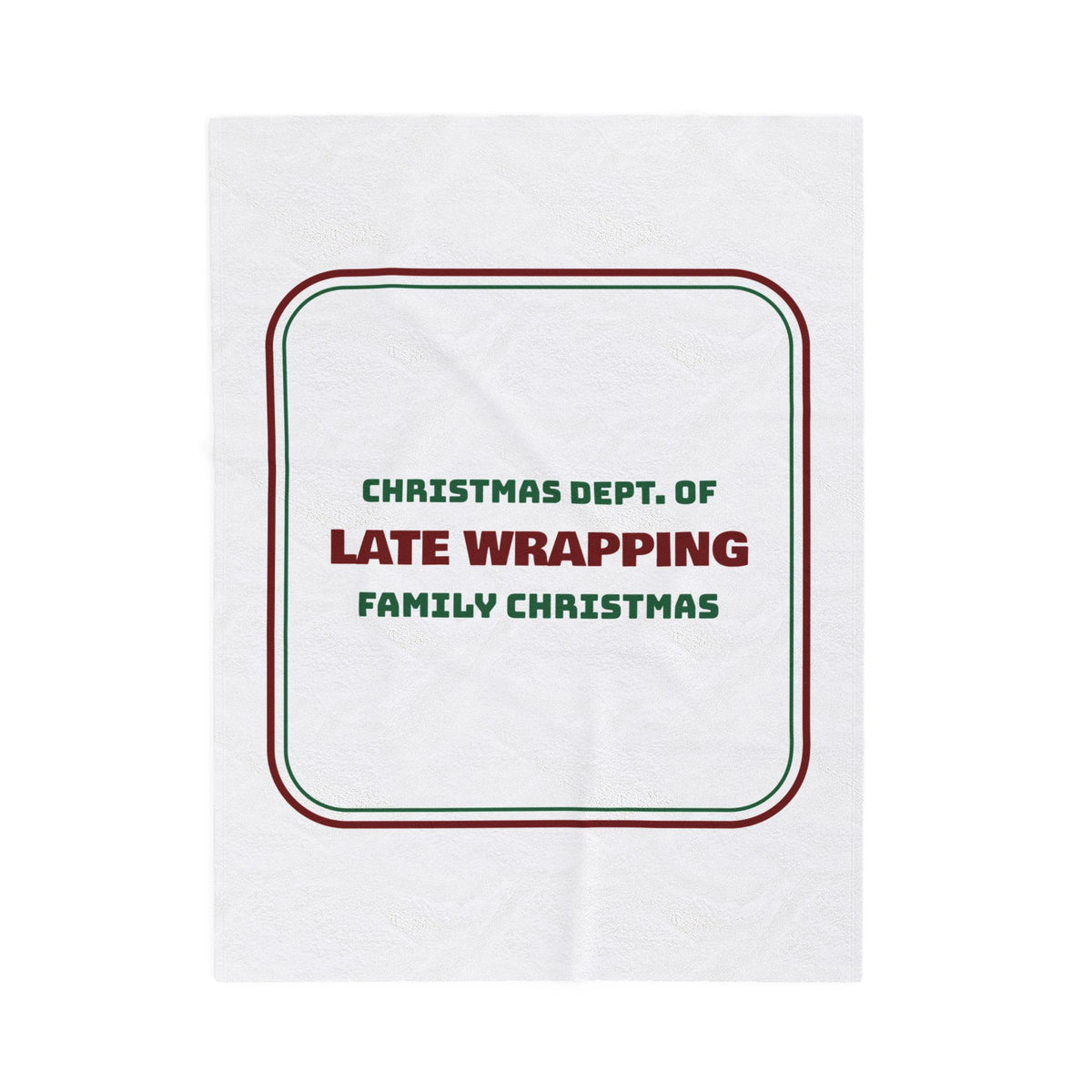 Funny Family Christmas Throw Blanket Dept Of Late Wrapping Matching Set