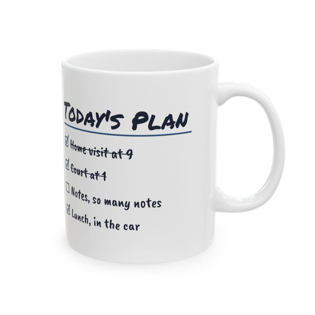 Funny Social Worker Coffee Mug Lunch Eaten In The Car Checklist