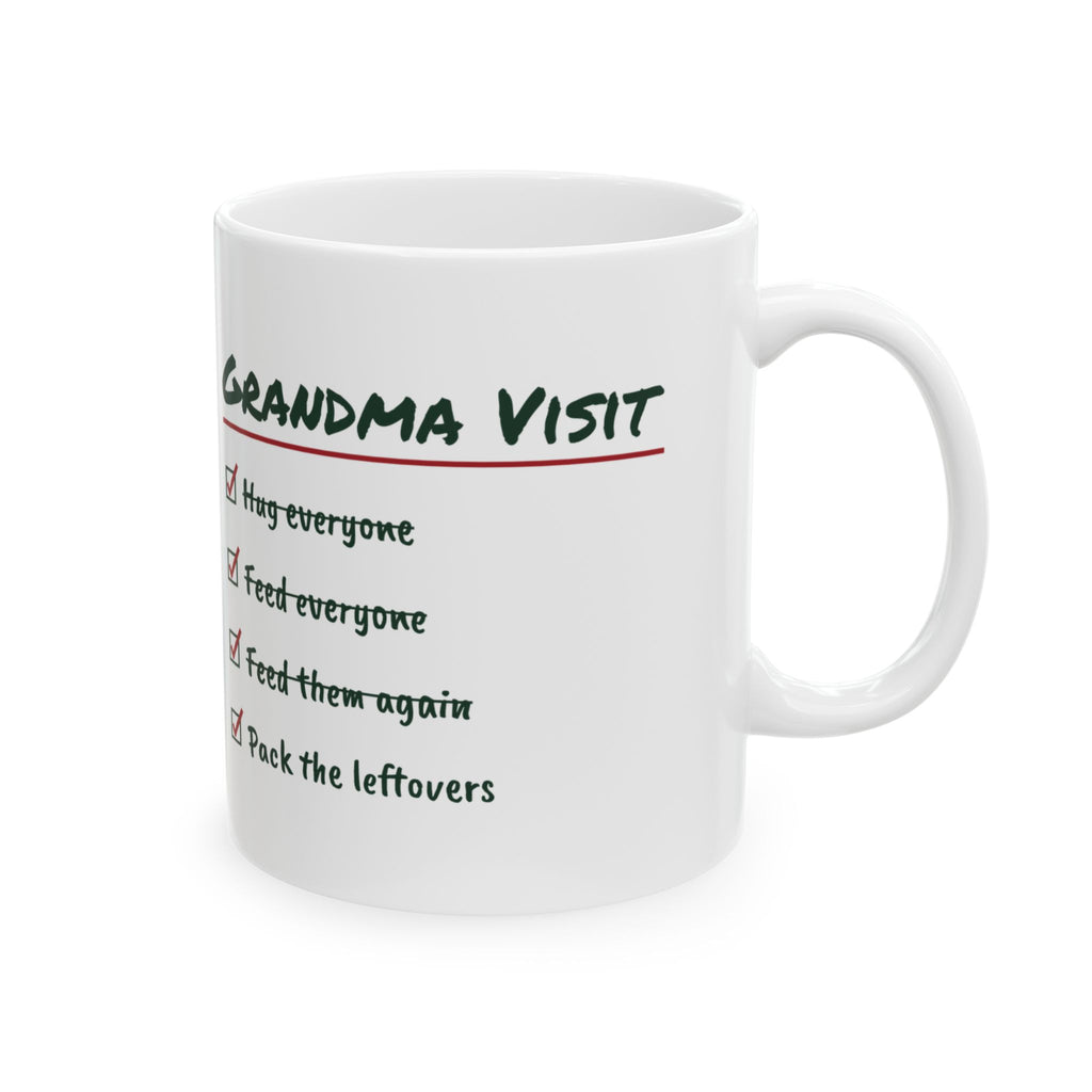 Funny Christmas Coffee Mug Grandma Visit Pack The Leftovers For Grandma