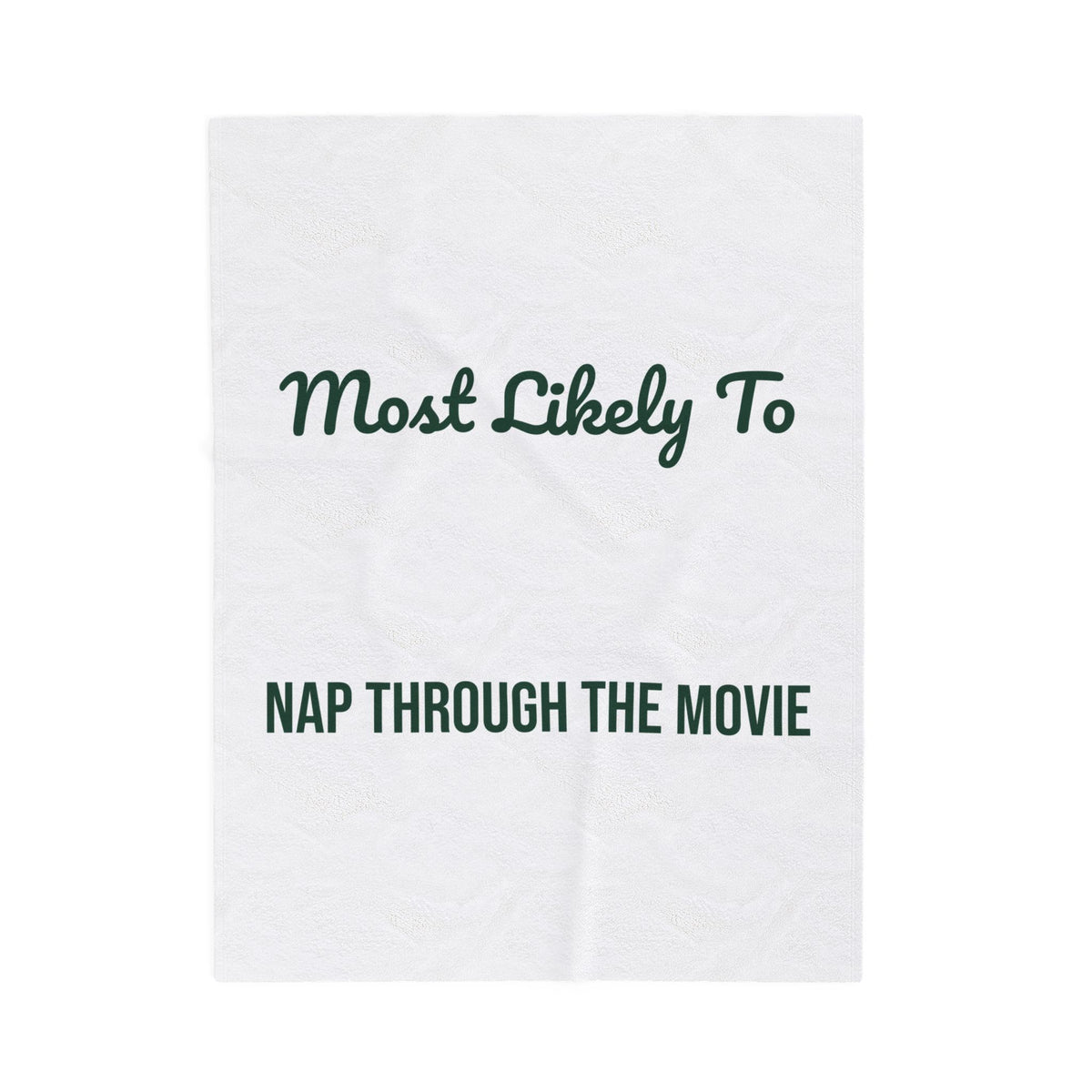 Funny Christmas Family Throw Blanket Most Likely To Nap Through The Movie