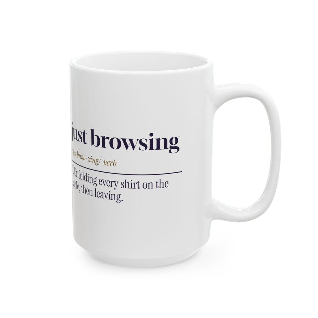 Funny Retail Worker Coffee Mug Just Browsing Dictionary Definition
