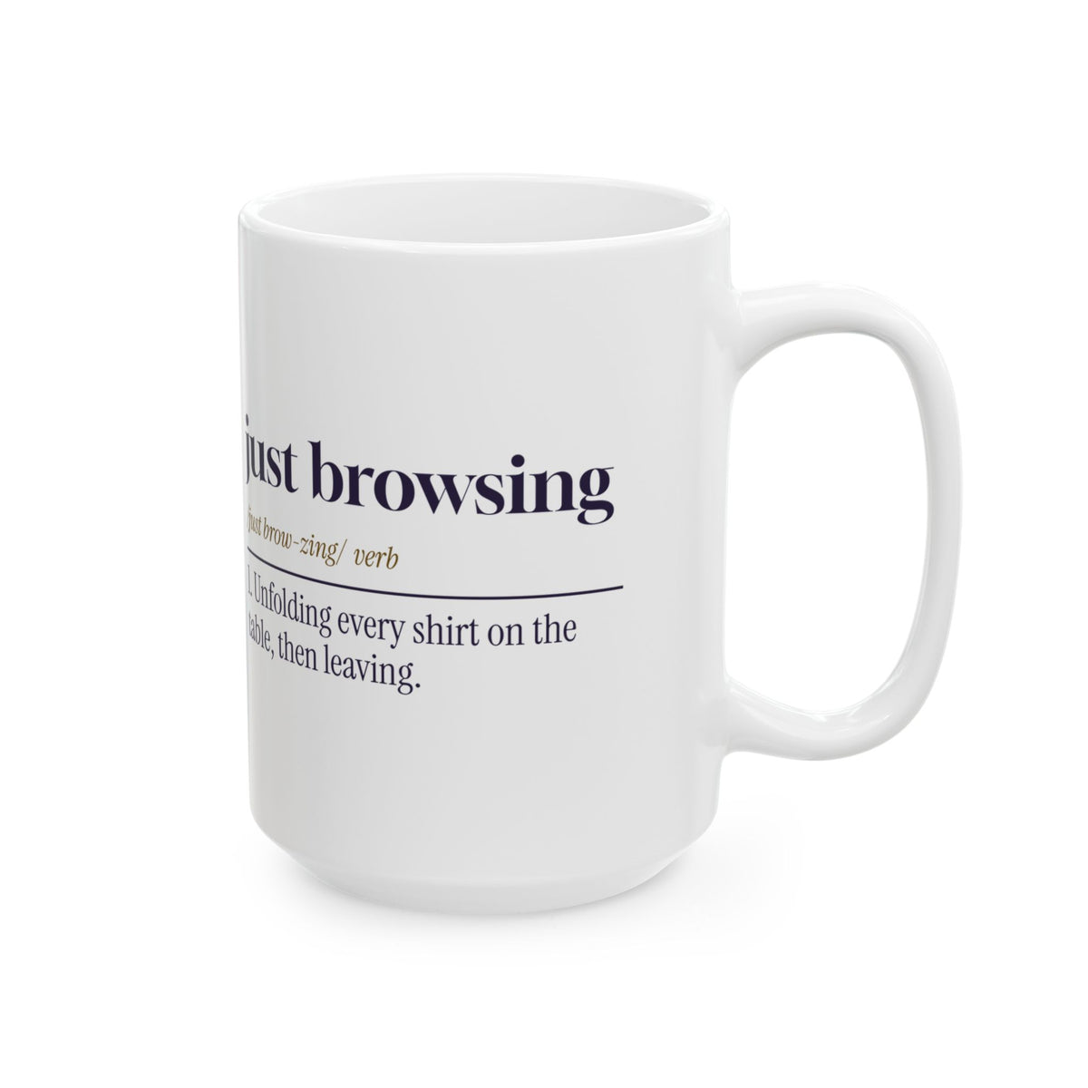 Funny Retail Worker Coffee Mug Just Browsing Dictionary Definition