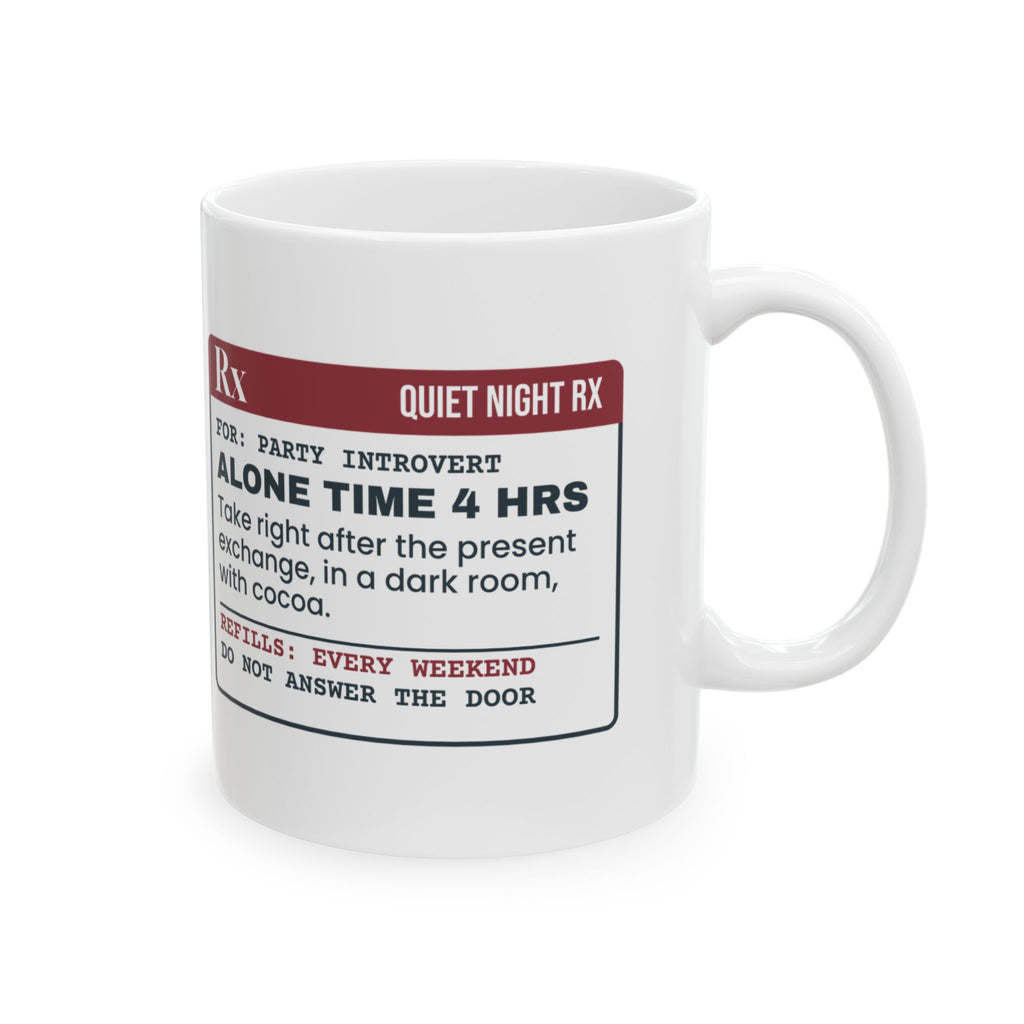 Funny Christmas Coffee Mug Alone Time Prescription For Introverts
