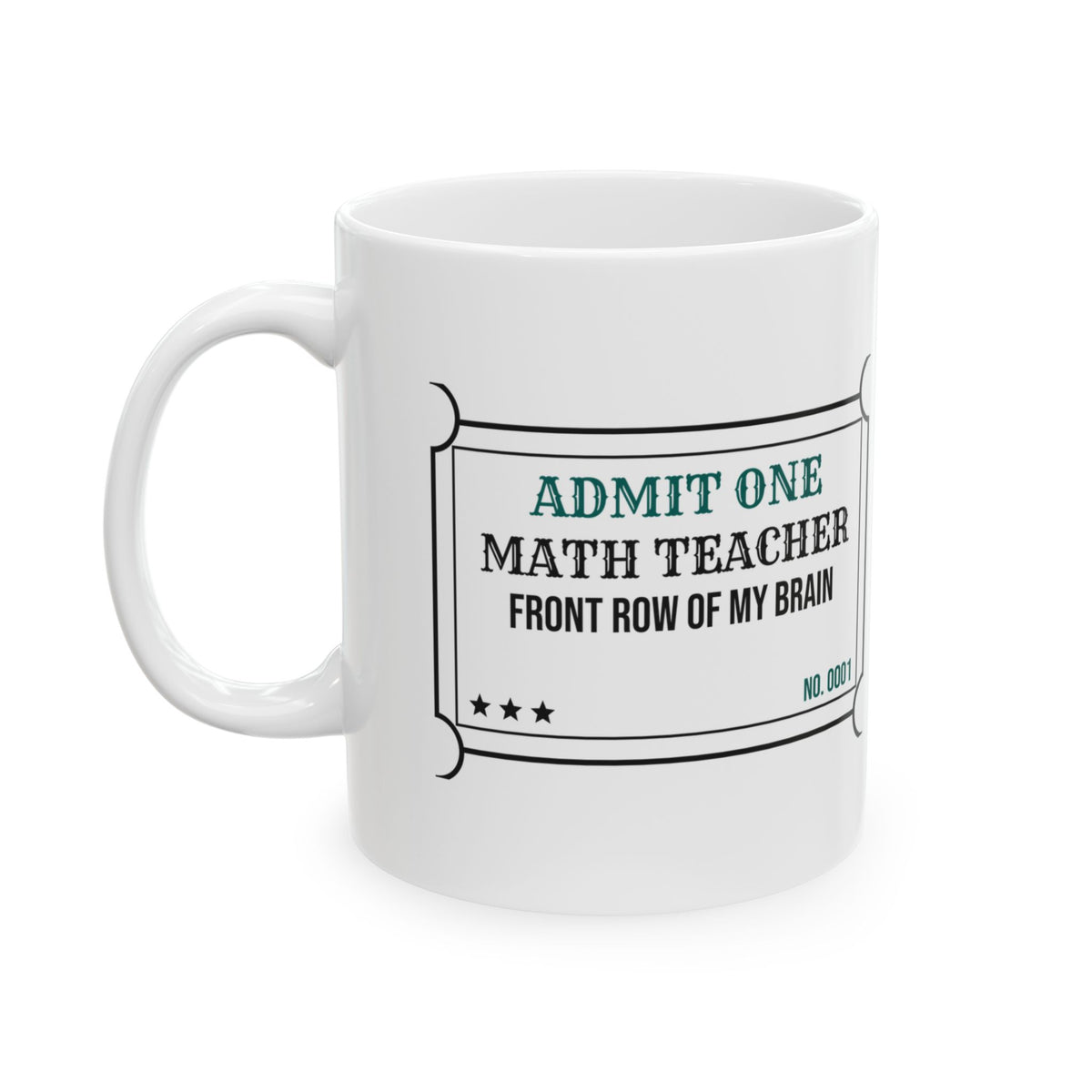 Math Lover Coffee Mug Front Row Of My Brain