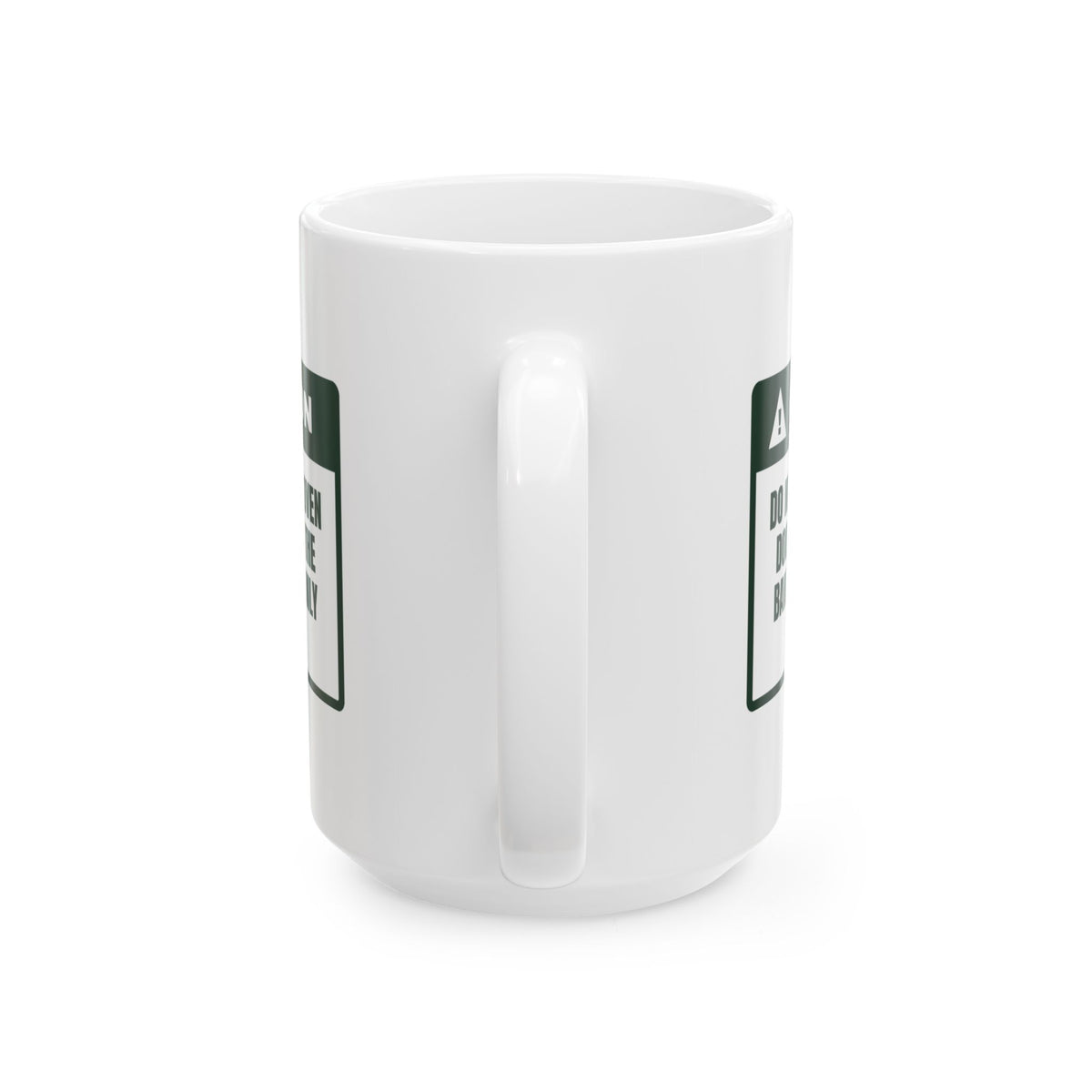 Funny Christmas Baking Coffee Mug Don't Open The Oven Caution Label