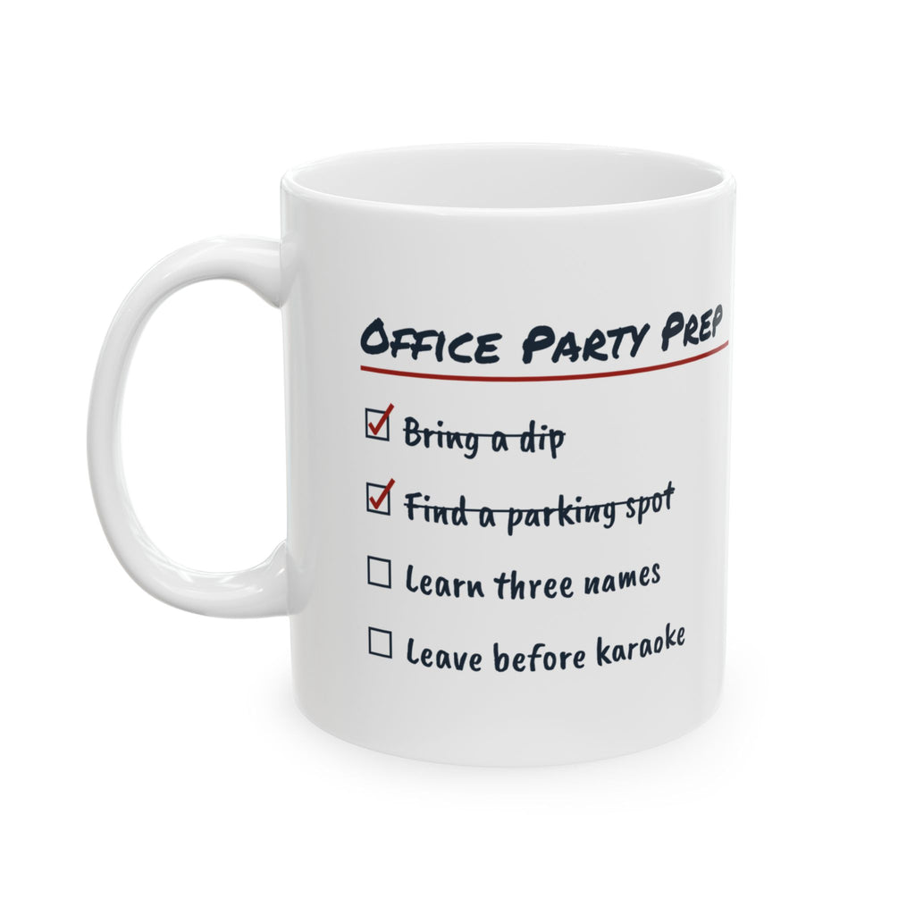 Funny Office Christmas Coffee Mug Office Party Prep Checklist
