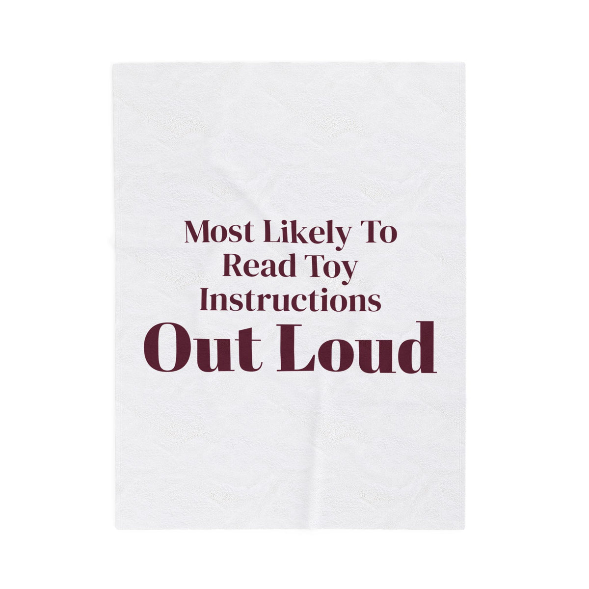 Funny Christmas Throw Blanket Most Likely To Read Toy Instructions Aloud