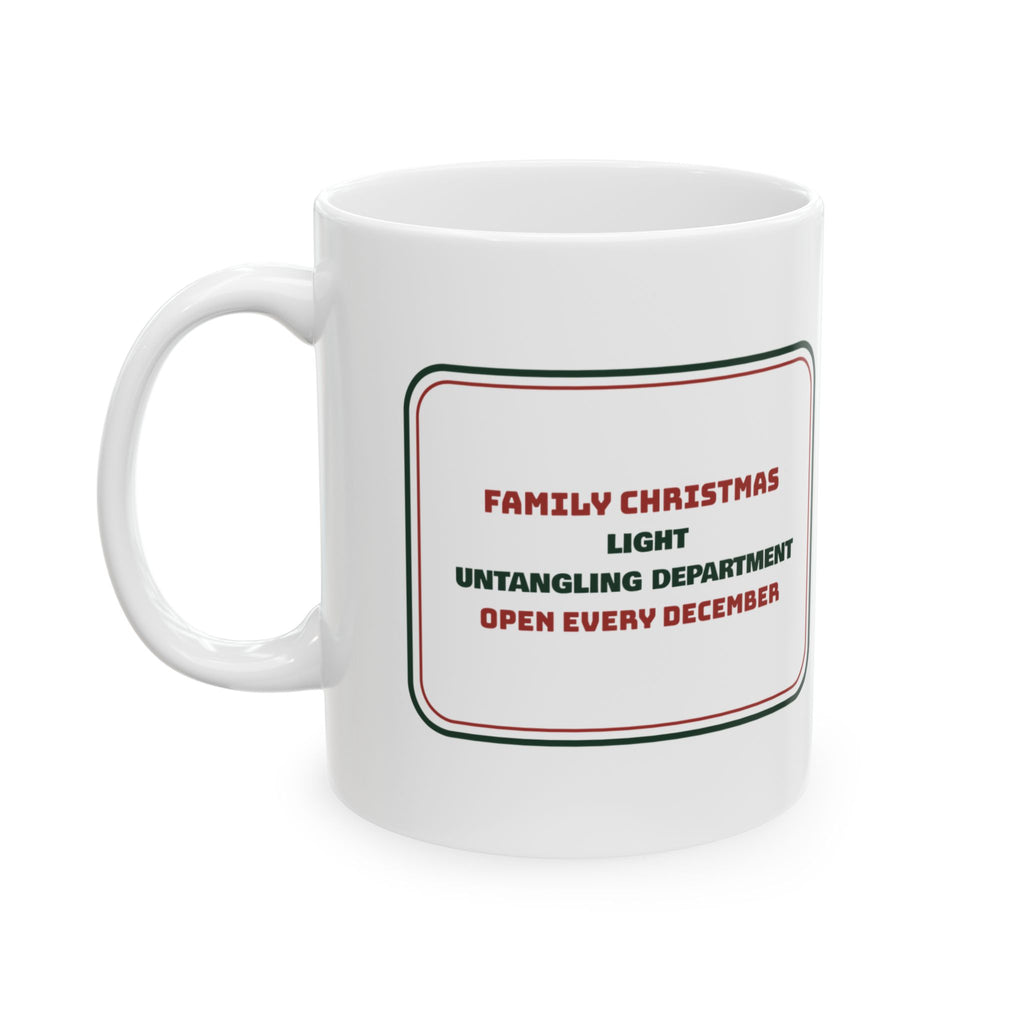 Funny Christmas Coffee Mug Light Untangling Department For Family