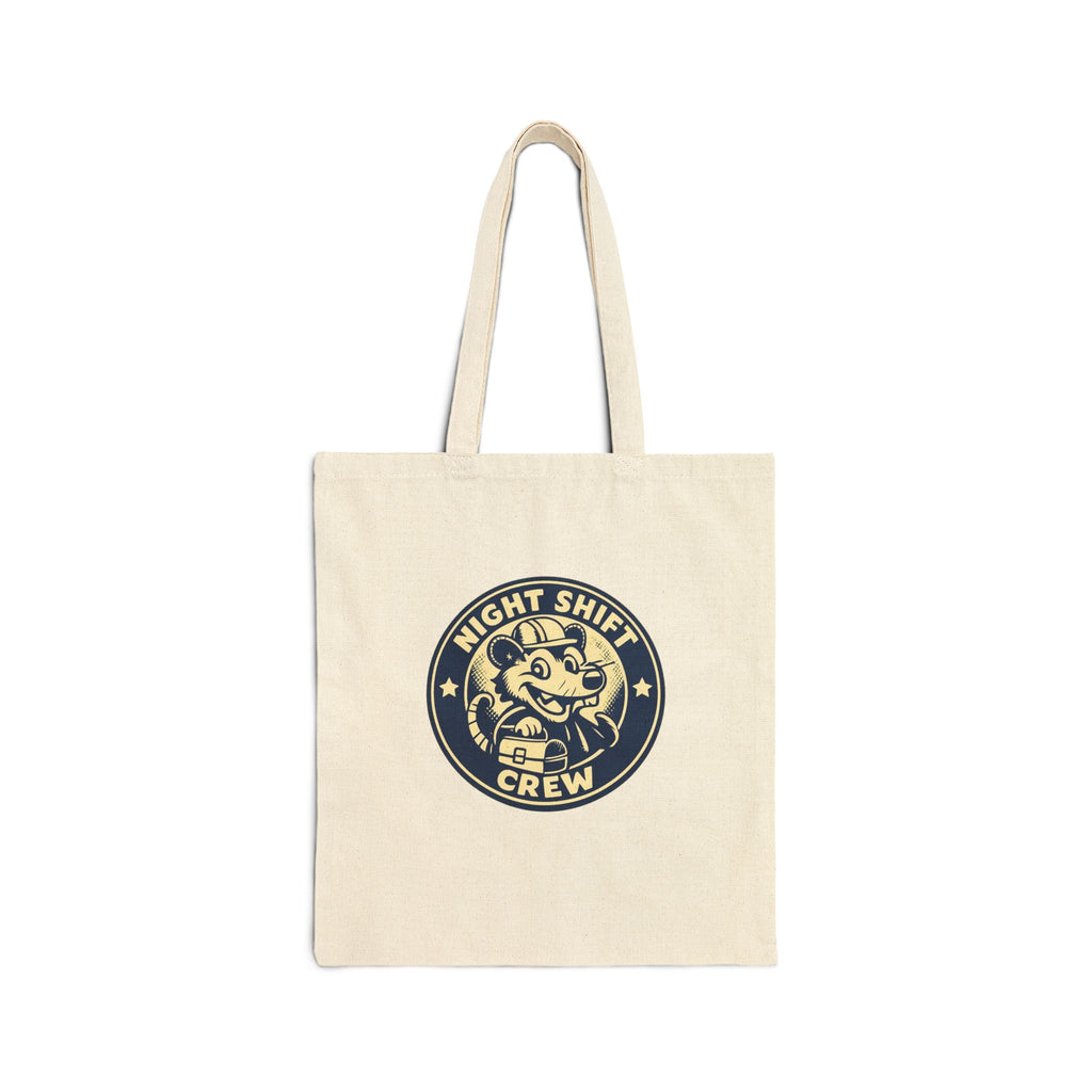 Night Shift Crew Funny Retro Possum Night Shift Worker Tote Bag
