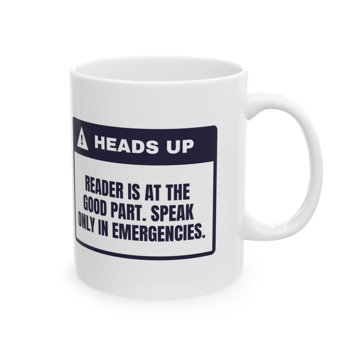 Funny Book Lover Coffee Mug At The Good Part Emergencies Only