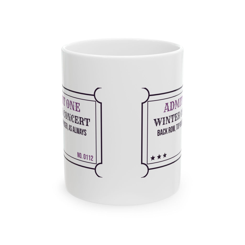 Funny Choir Coffee Mug Back Row Top Riser Concert Ticket