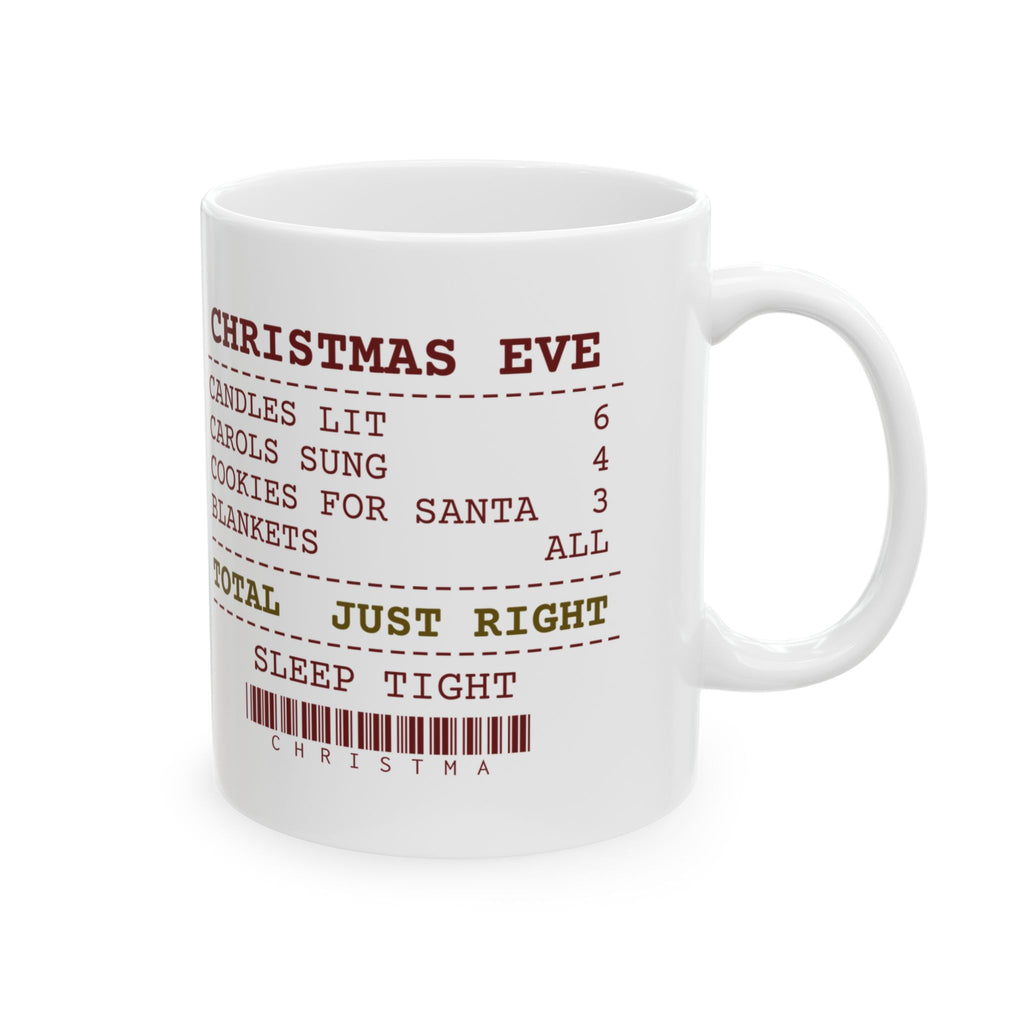 Christmas Coffee Mug Candles Lit 6 Carols Sung 4 Christmas Eve Receipt