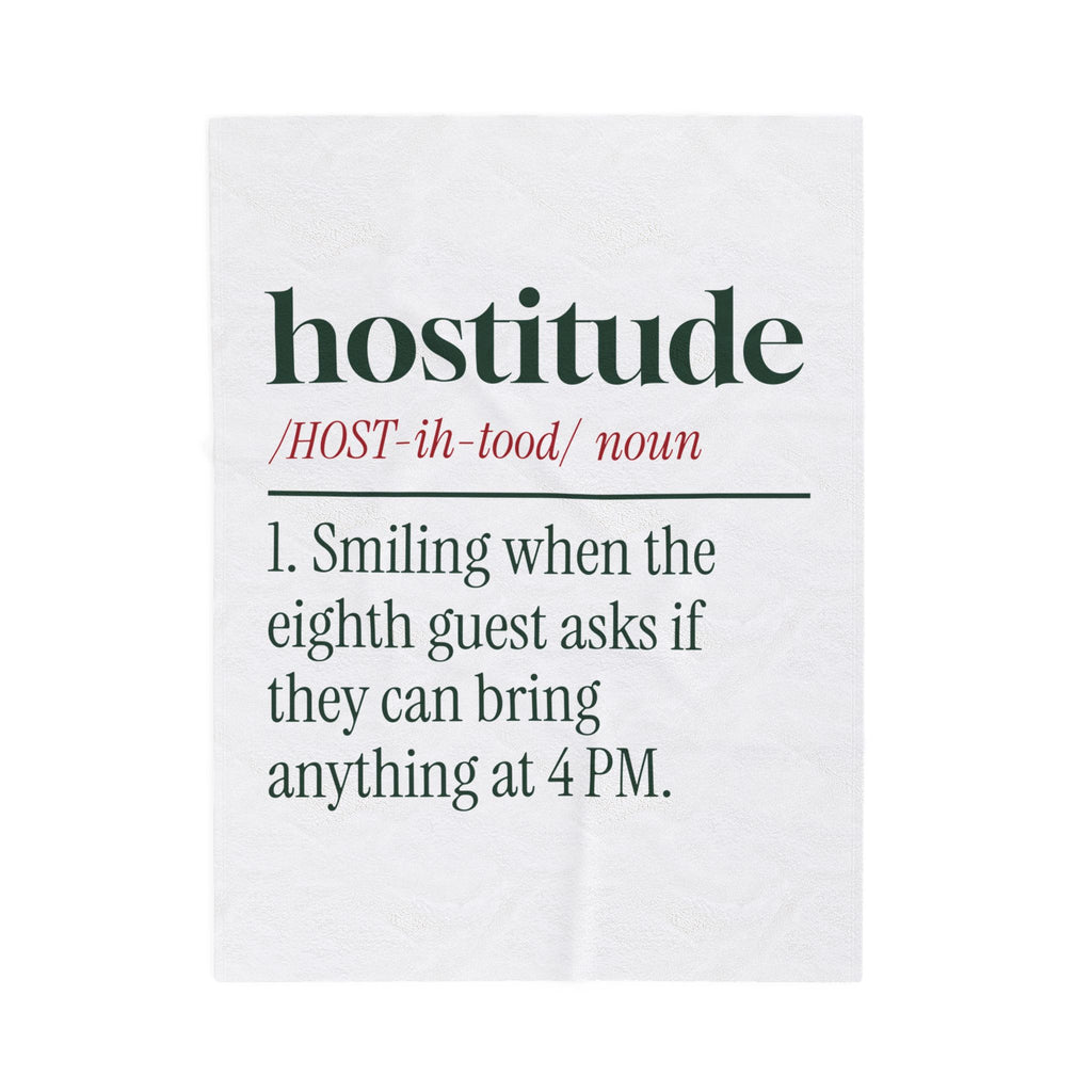 Funny Christmas Throw Blanket Hostitude Bring Anything At 4 PM For Hosts