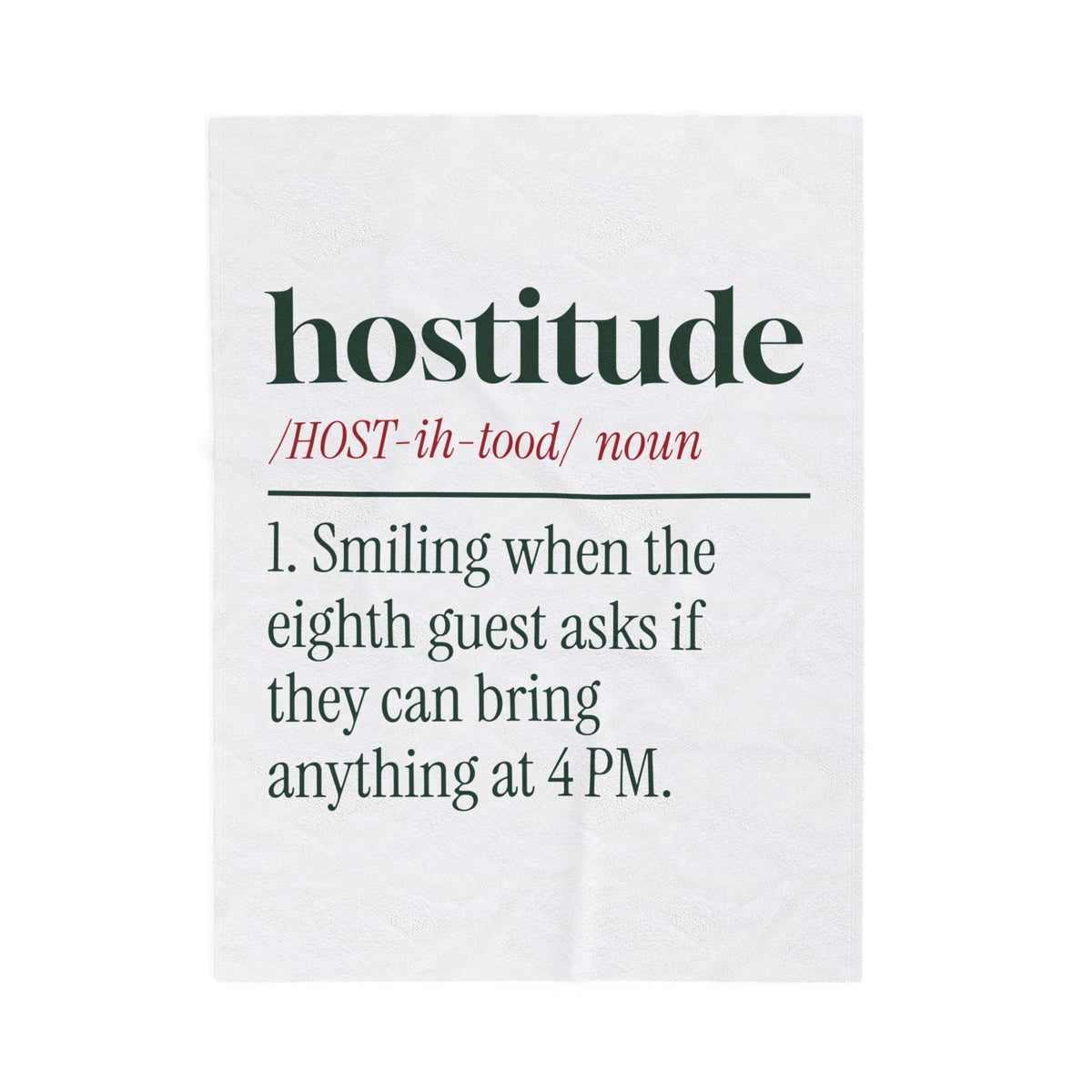 Funny Christmas Throw Blanket Hostitude Bring Anything At 4 PM For Hosts