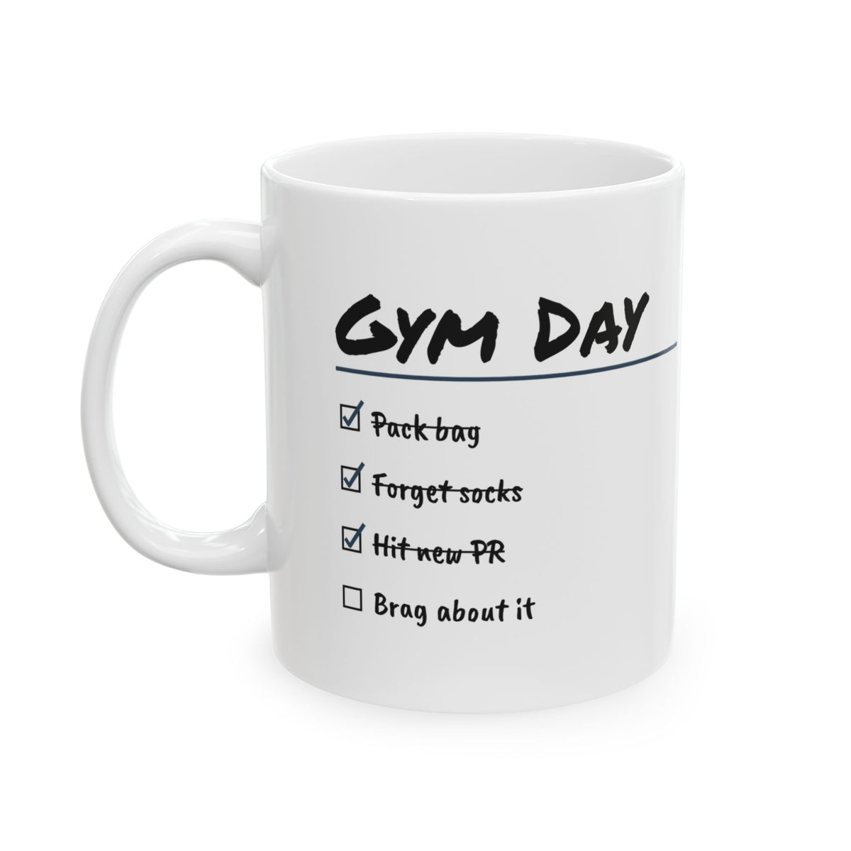 Gym Day Checklist Coffee Mug For Fitness Lovers