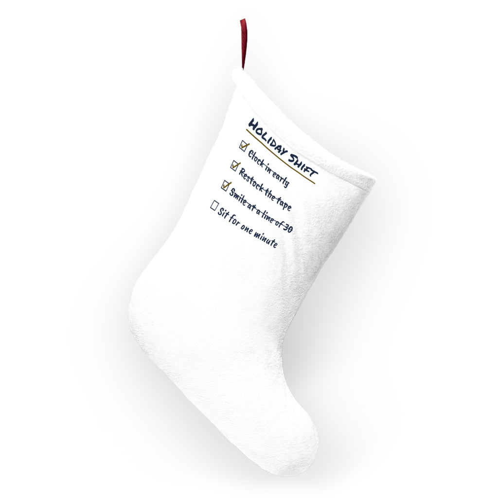 Funny Retail Christmas Stocking Holiday Shift Checklist For