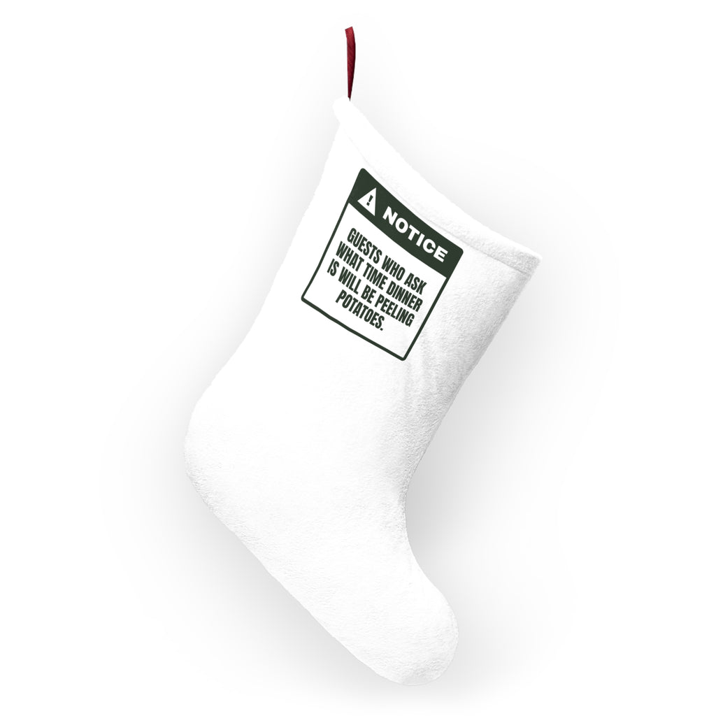 Funny Christmas Host Christmas Stocking Ask When Dinner Is Peel Potatoes