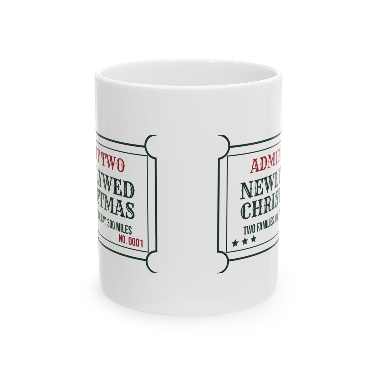 Funny Christmas Coffee Mug Newlywed Christmas Two Families One Day