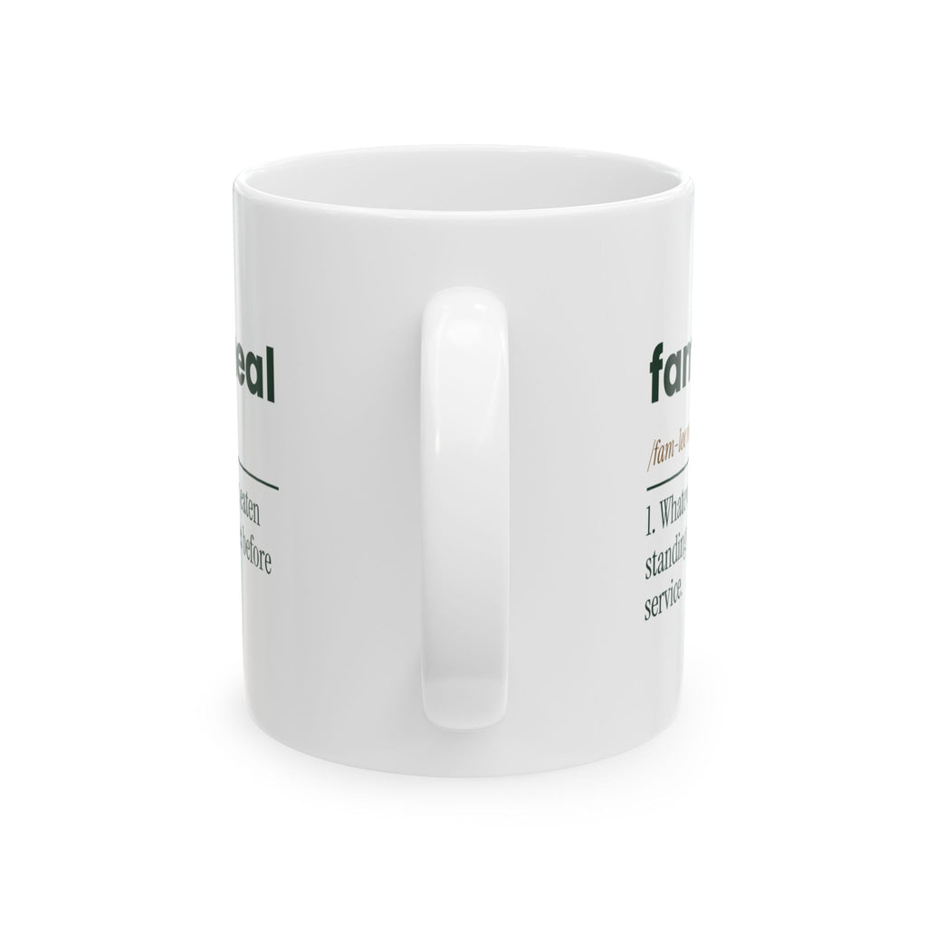 Funny Chef Coffee Mug Family Meal Dictionary Definition For Cooks