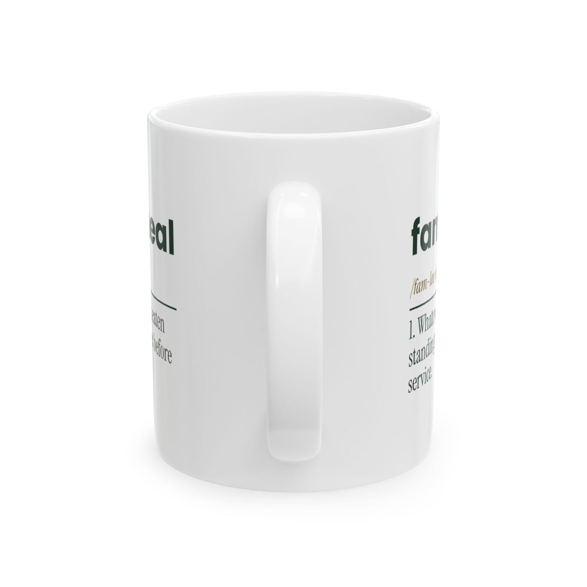 Funny Chef Coffee Mug Family Meal Dictionary Definition For Cooks