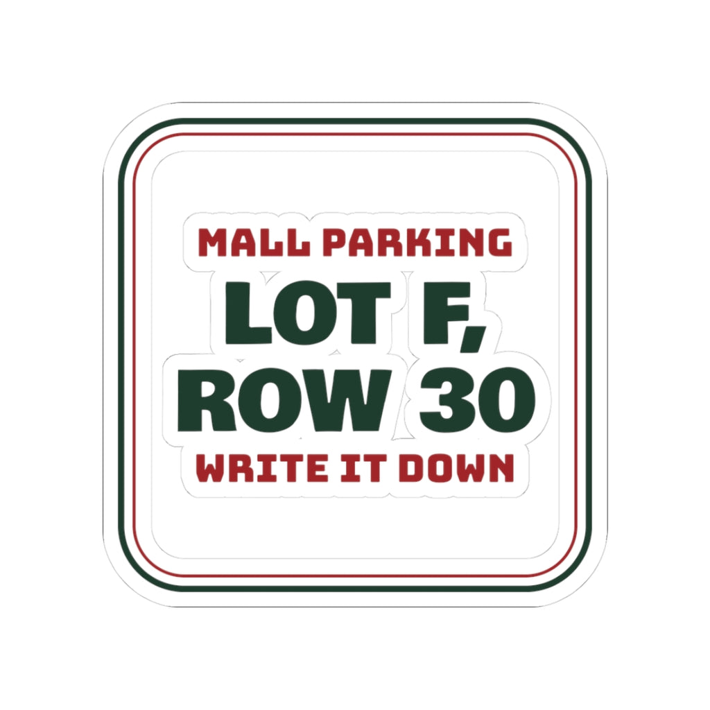 Funny Christmas Shopping Sticker Lot F Row 30 Write It Down
