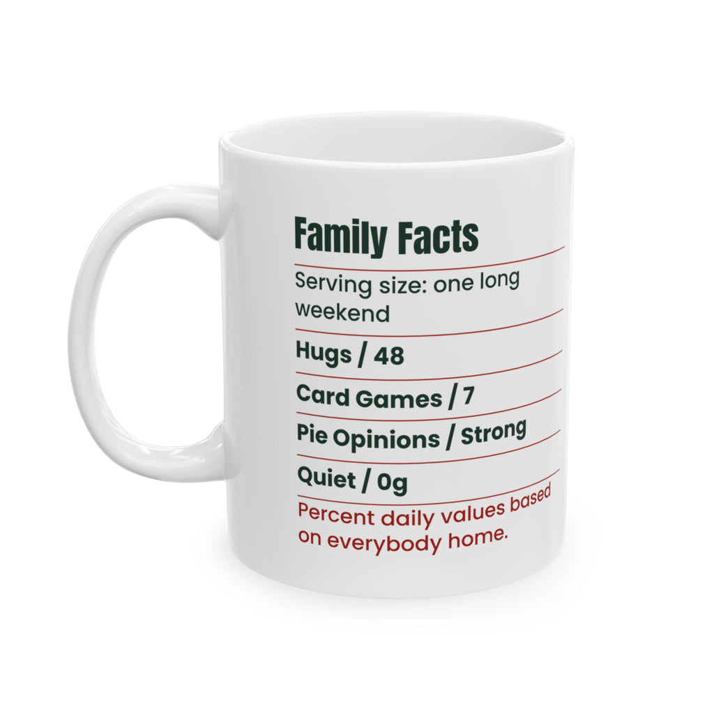 Funny Christmas Coffee Mug Family Facts Label For Matching Sets