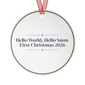 Babys First Christmas Ornament 2026 Hello World Hello Snow