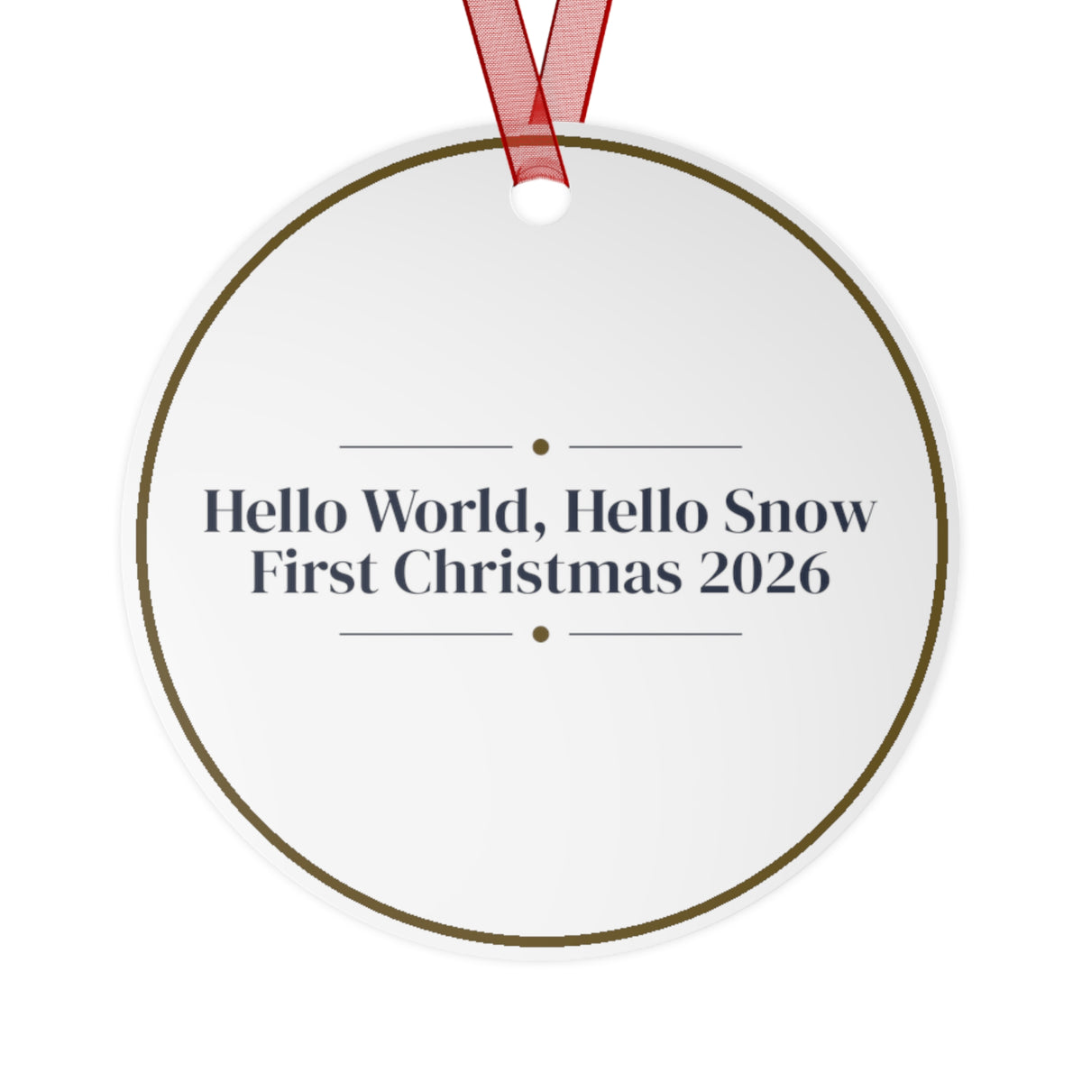 Babys First Christmas Ornament 2026 Hello World Hello Snow