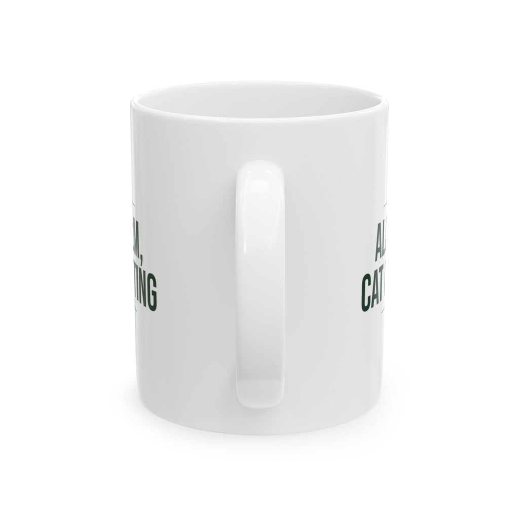 Funny Cat Christmas Coffee Mug All Is Calm Cat Is Plotting