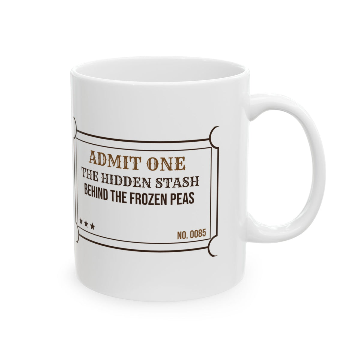 Funny Chocolate Coffee Mug Hidden Stash Ticket For Mom