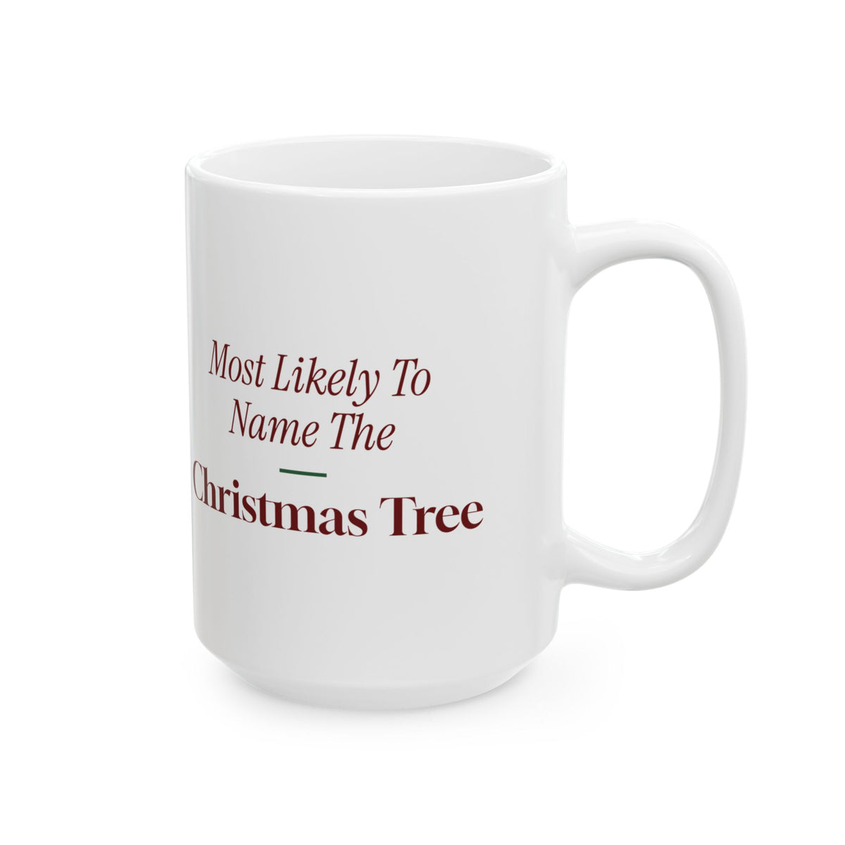 Funny Family Christmas Coffee Mug Most Likely To Name The Christmas Tree