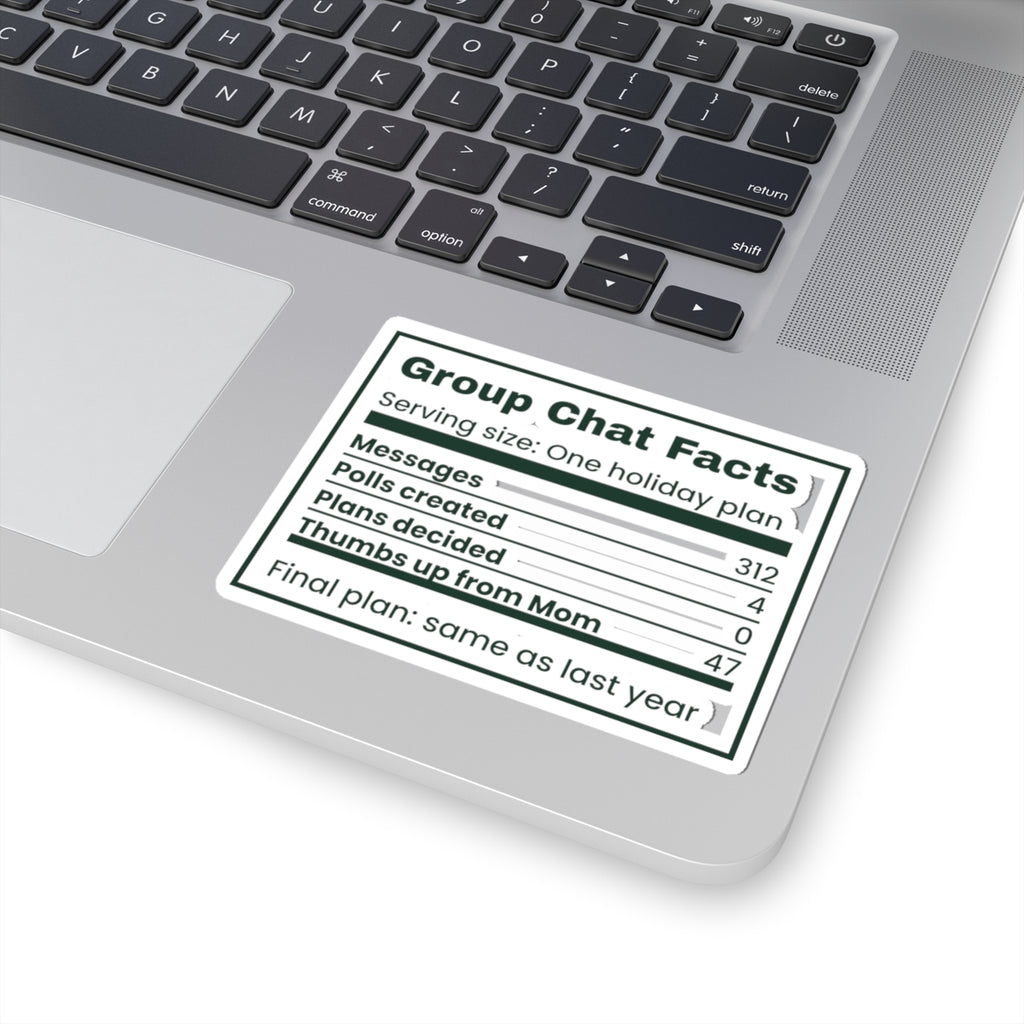 Funny Christmas Family Sticker Group Chat Facts Nutrition Label