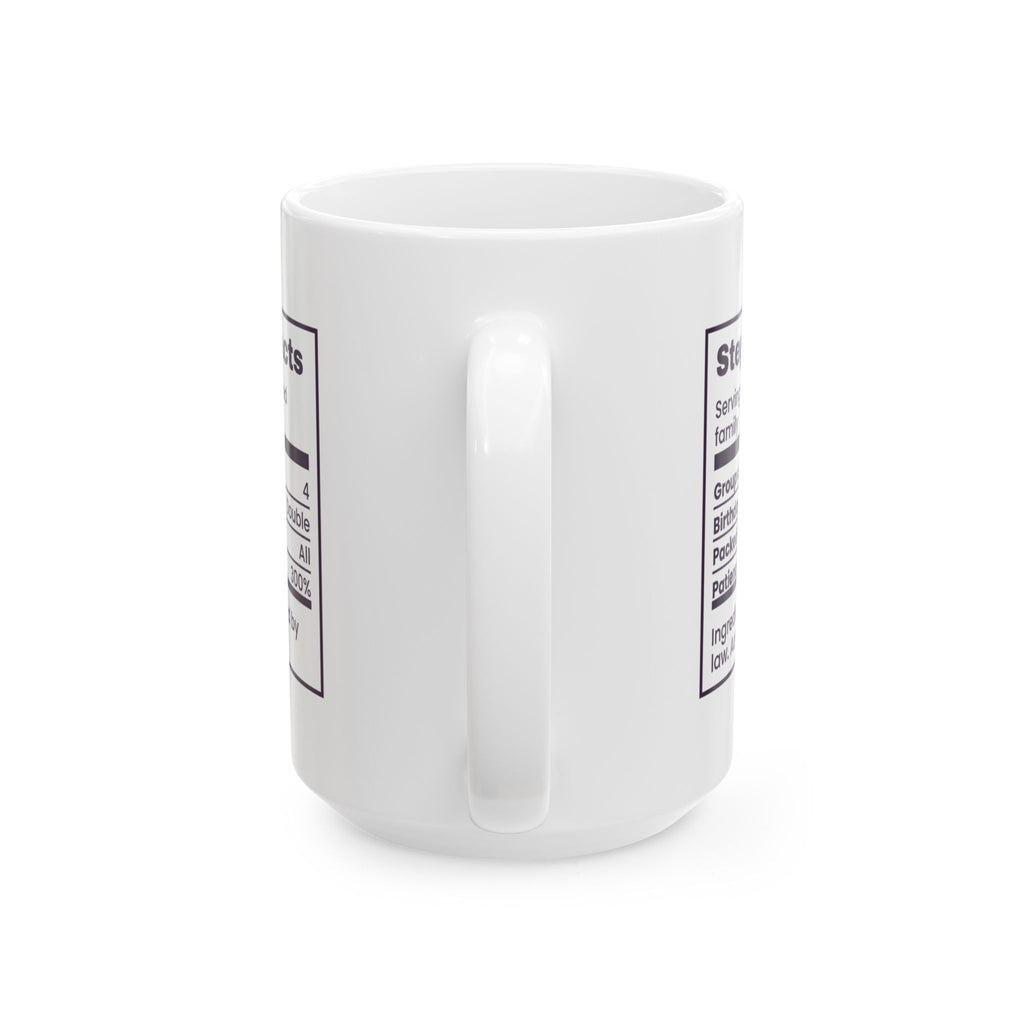 Funny Bonus Mom Coffee Mug Stepmom Facts Nutrition Label For Stepmothers
