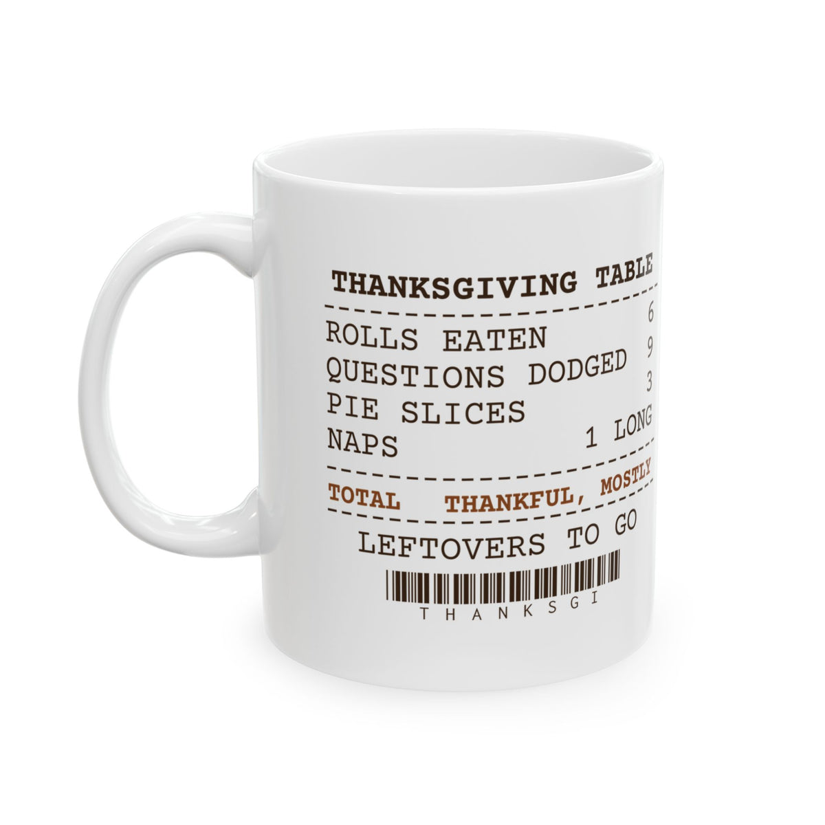 Funny Thanksgiving Coffee Mug Thanksgiving Table Questions Dodged 9