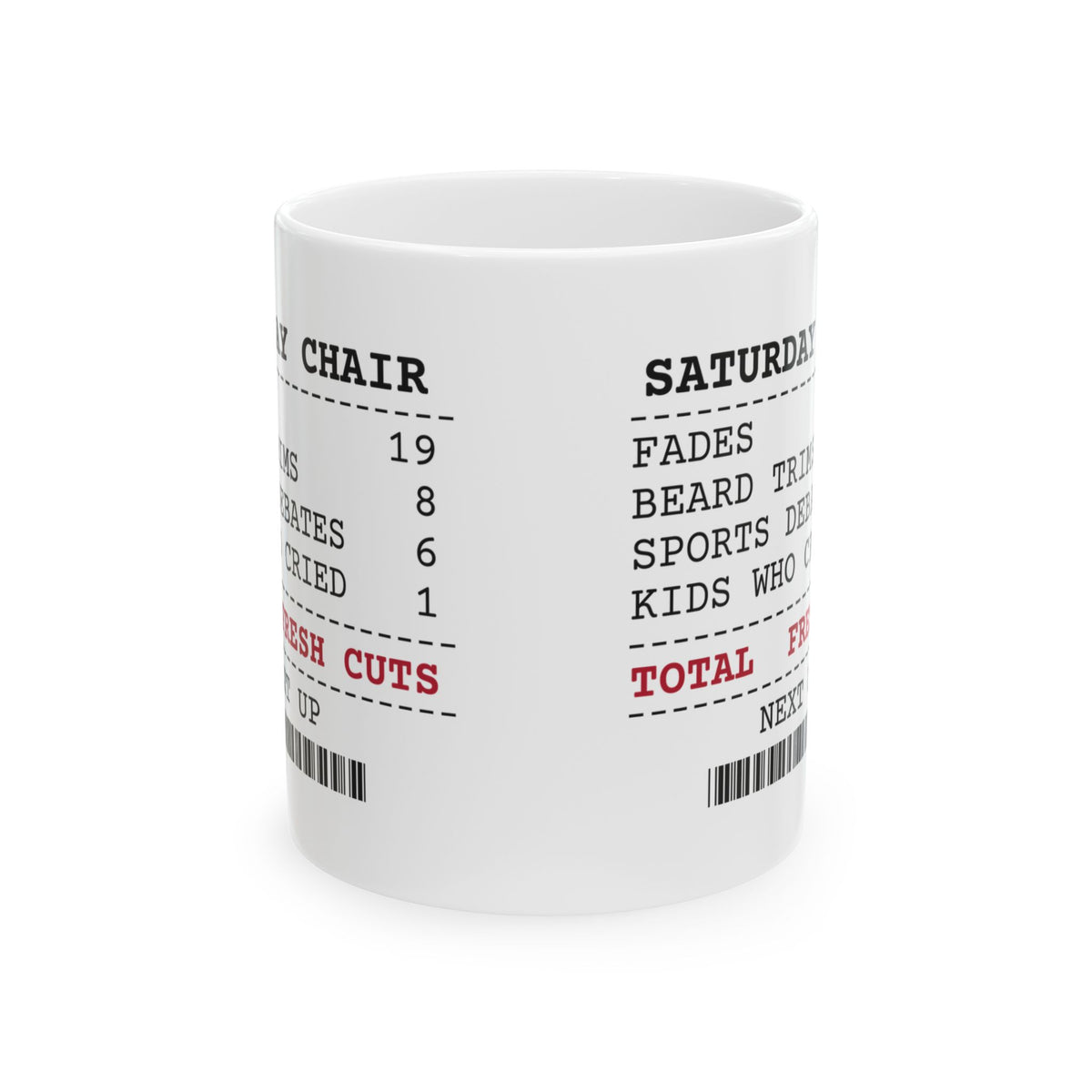 Funny Barber Coffee Mug Fades 19 Sports Debates 6 Receipt