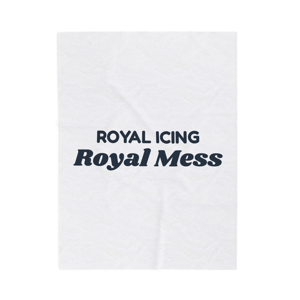 Funny Christmas Cookie Decorating Throw Blanket Royal Icing Royal Mess