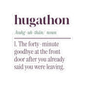 Funny Christmas Sticker Hugathon Definition Forty Minute Goodbye