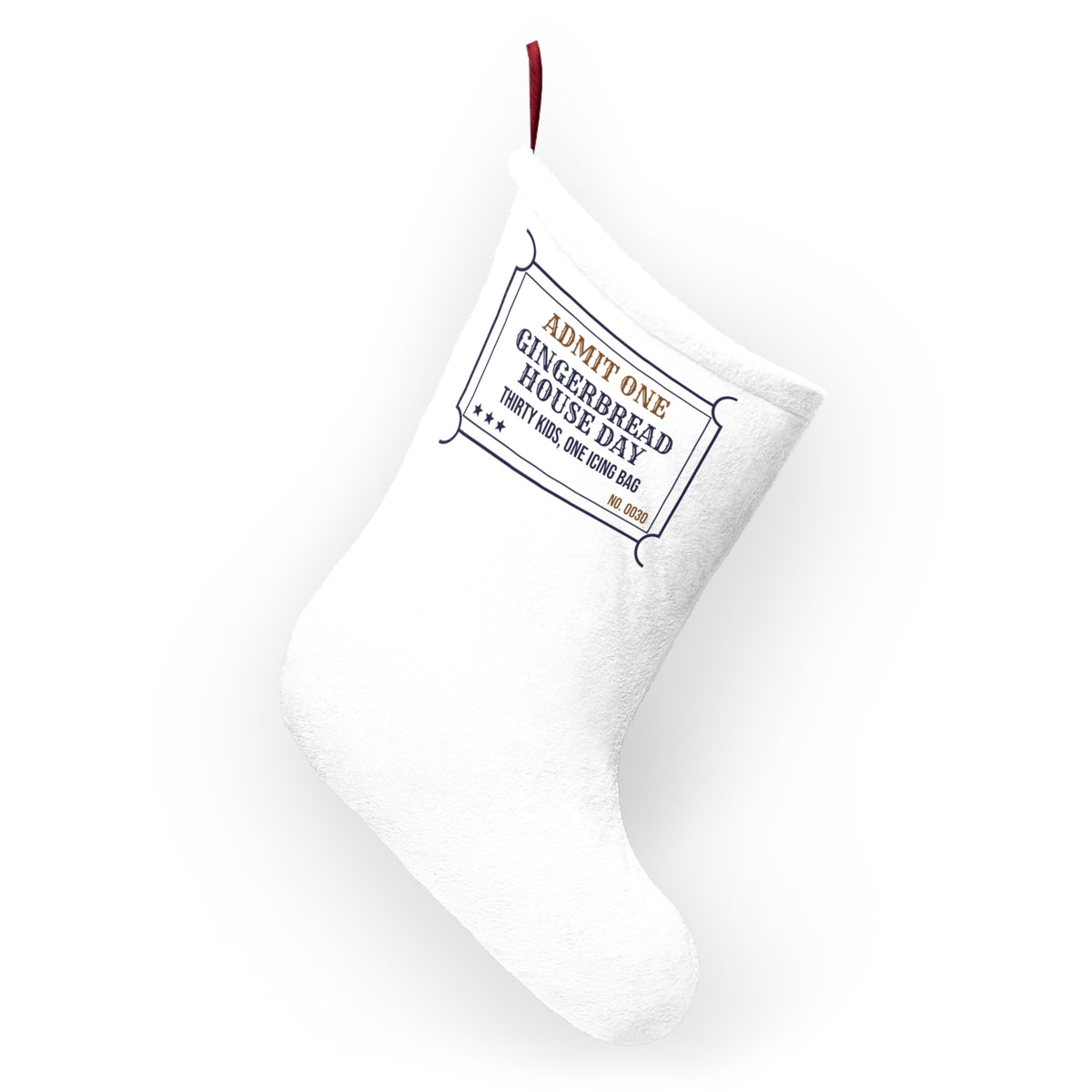 Funny Christmas Teacher Christmas Stocking Gingerbread House Day Ticket
