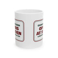 Funny Retail Christmas Coffee Mug Exchange Desk Opens At Seven