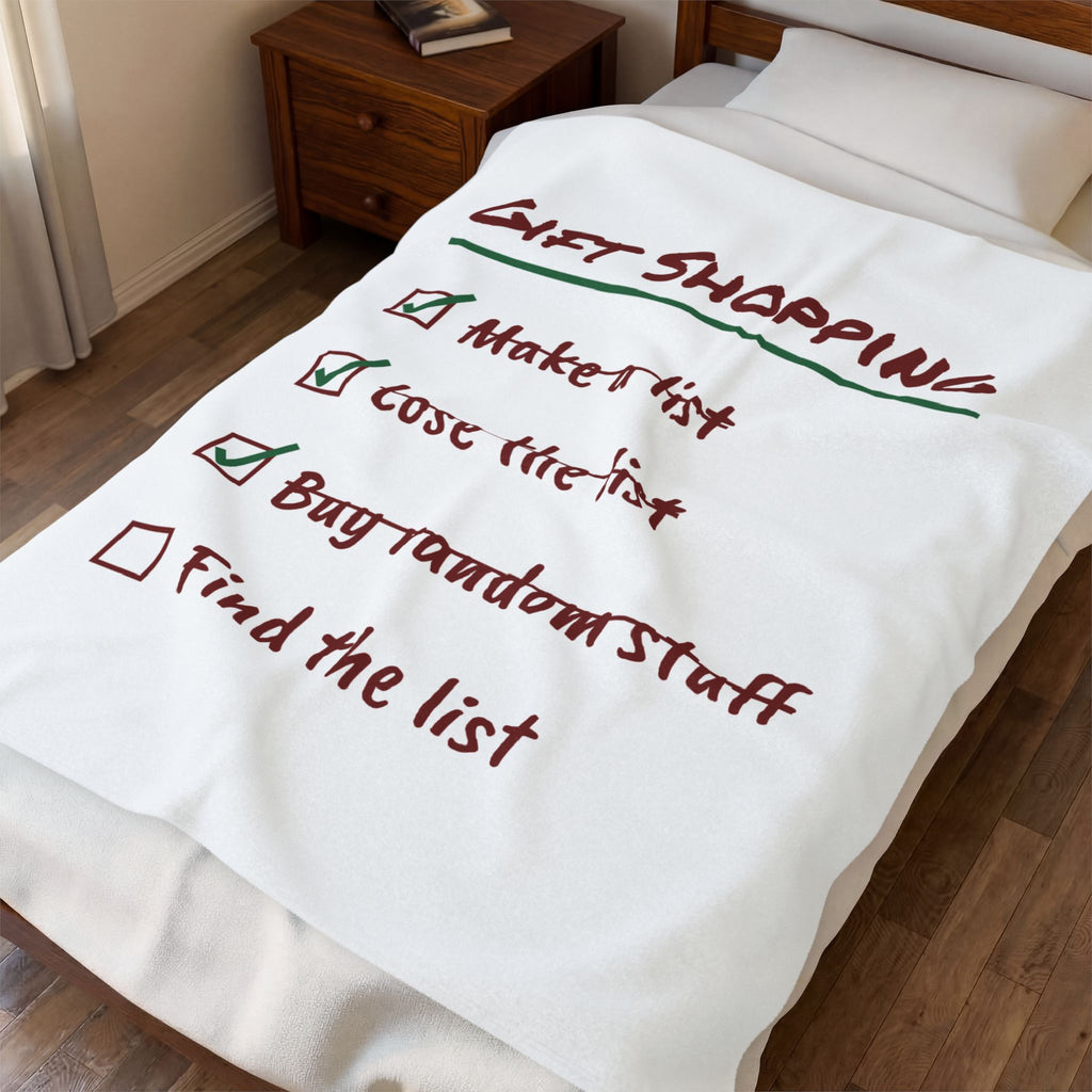 Funny Christmas Shopping Throw Blanket Lose The List Find It December 26