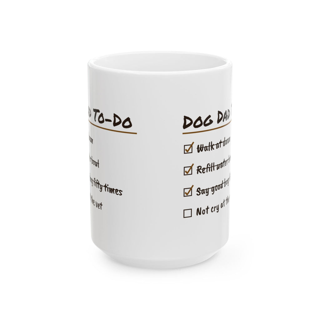 Funny Dog Dad Coffee Mug Checklist To-Do For Dog Dads