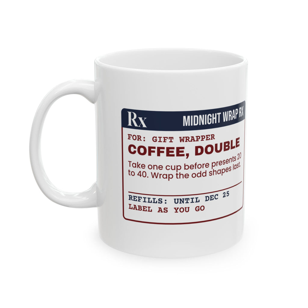 Funny Christmas Coffee Mug Wrapping Prescription For Gift Wrappers
