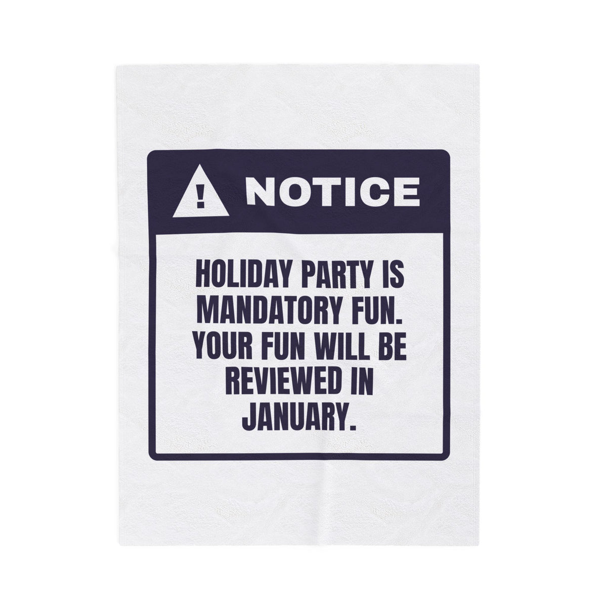 Funny Office Christmas Party Throw Blanket Mandatory Fun Reviewed In