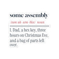 Funny Christmas Dad Sticker Some Assembly Required Definition