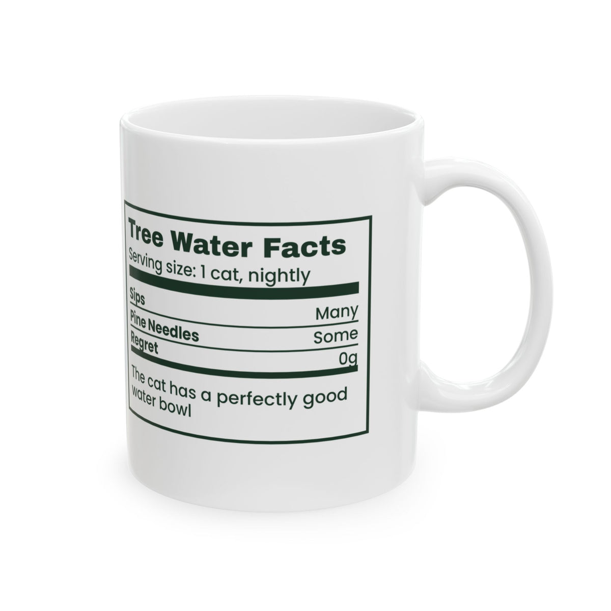 Funny Christmas Cat Coffee Mug Tree Water Facts For Cat Owners