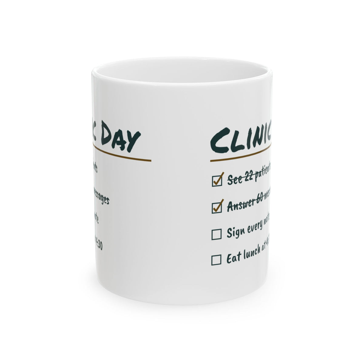 Funny Nurse Practitioner Coffee Mug Clinic Day Checklist For NPs
