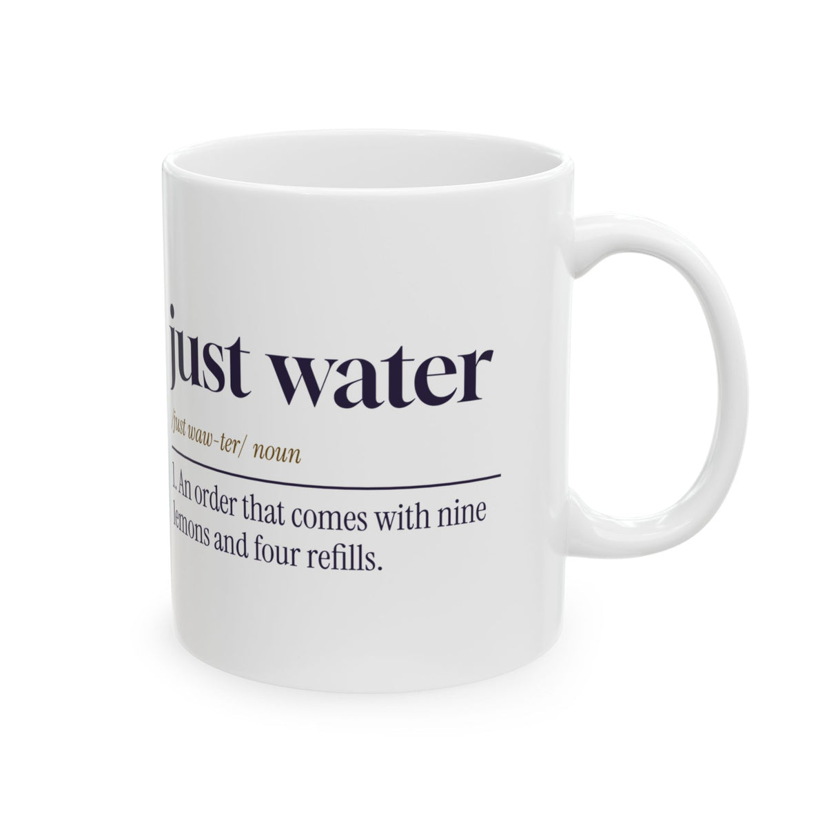 Funny Server Coffee Mug Just Water Dictionary Definition For Waitresses