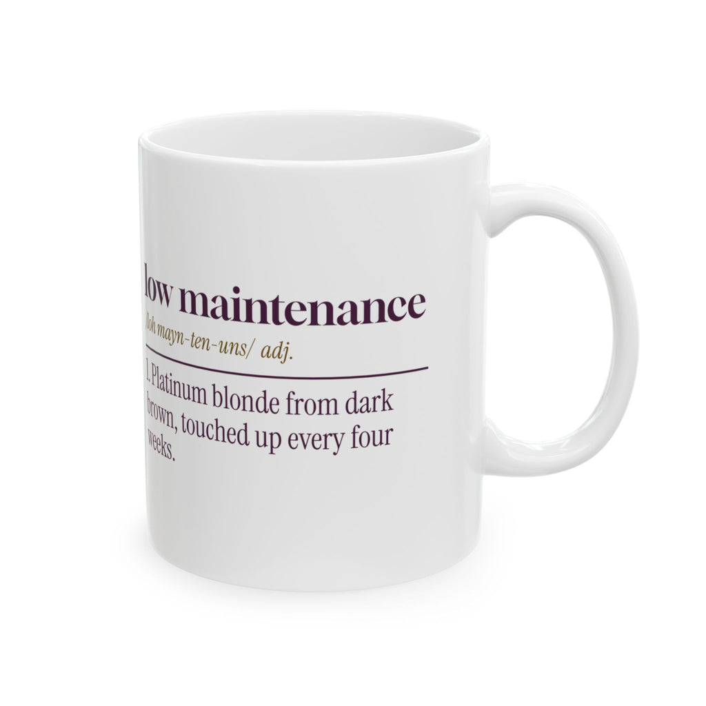 Funny Hairstylist Coffee Mug Low Maintenance Dictionary Definition