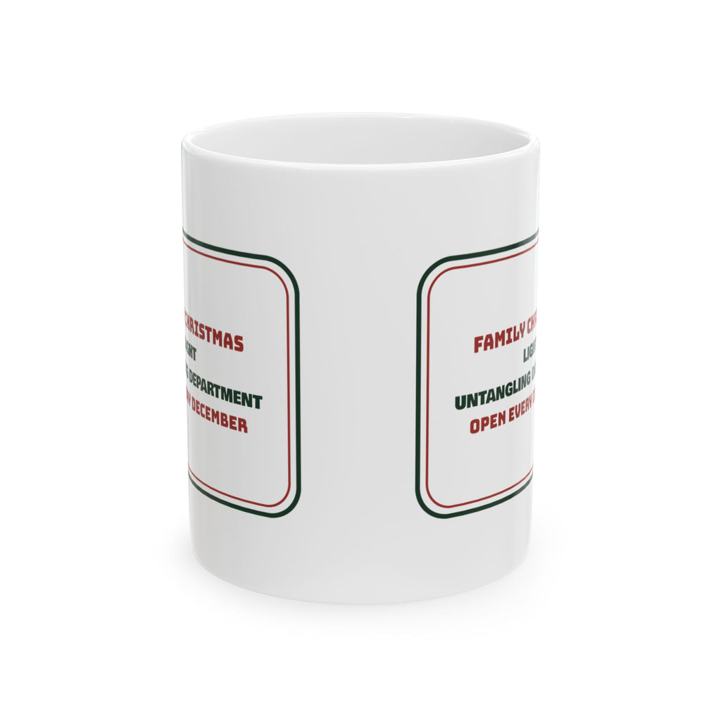 Funny Christmas Coffee Mug Light Untangling Department For Family